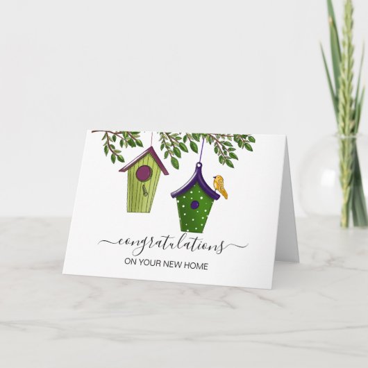 felicitaties voor uw nieuwe makelaar in woningen kaart (Voorkant)