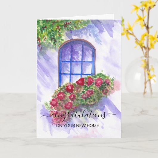 felicitaties voor uw nieuwe makelaar in woningen kaart (Gele Bloem)