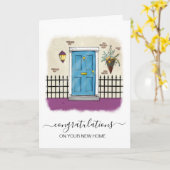 felicitaties voor uw nieuwe makelaar in woningen kaart (Gele Bloem)