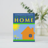 felicitaties voor uw nieuwe thuis : pop vormt vorm briefkaart (Staand voorkant)