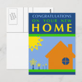 felicitaties voor uw nieuwe thuis : pop vormt vorm briefkaart (Voorkant / Achterkant)