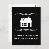 felicitaties voor uw nieuwe thuis : thuis in mod briefkaart (Voorkant / Achterkant)