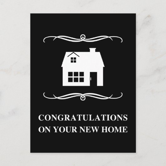 felicitaties voor uw nieuwe thuis : thuis in mod briefkaart (Voorkant)