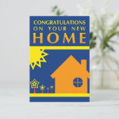 felicitaties voor uw nieuwe thuis ( zonnevormen ) kaart (Staand voorkant)