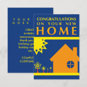 felicitaties voor uw nieuwe thuis ( zonnevormen ) kaart (Voorkant / Achterkant)