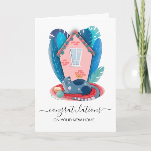 felicitaties voor uw nieuwe vastgoedmakelaar thuis kaart (Voorkant)