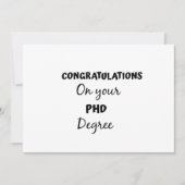 felicitaties voor uw phd - graad  kaart (Voorkant)