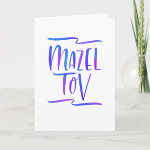 Felicitatieskaart Bright Ombre Mazel Tov Kaart