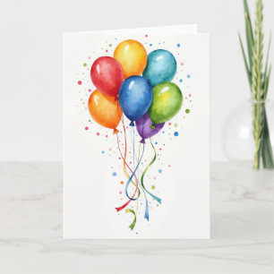 Felicitatieskaart met zwevende bollen kaart