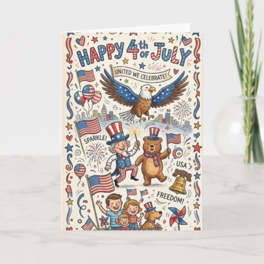 Felicitatieskaart voor Onafhankelijkheidsdag Kaart (Voorkant)