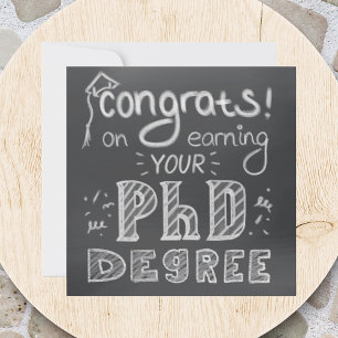  felicitatieskaart voor promotie van PhD 
