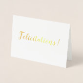 Félicitations French Gefelicitations Brush Script Folie Kaarten (Voorkant)