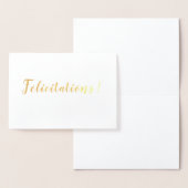 Félicitations French Gefelicitations Brush Script Folie Kaarten (Display)