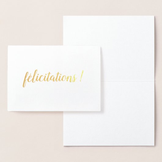 Félicitations French Gefelicitations Brush Script Folie Kaarten (Display)
