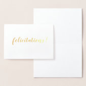 Félicitations French Gefelicitations Brush Script Folie Kaarten (Display)