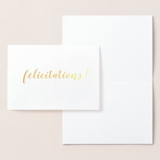 Félicitations French Gefelicitations Brush Script Folie Kaarten (Display)