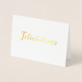 Félicitations French Gefelicitations Brush Script Folie Kaarten (Voorkant)