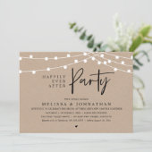 Felicite Party, Rustieke Slingers Kaart (Staand voorkant)