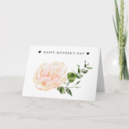 Feliciteer mama met roze bloemen op Moederdag Kaart (Voorkant)