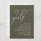 Feliciteite Party, Moderne Dinner Receptie Kaart (Voorkant)