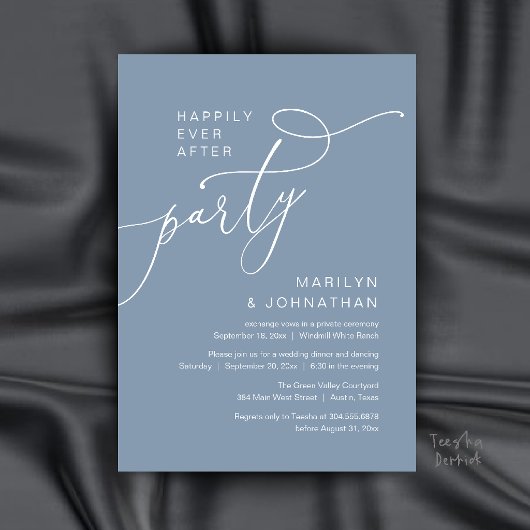 Feliciteite Party, Moderne Dinner Receptie Kaart