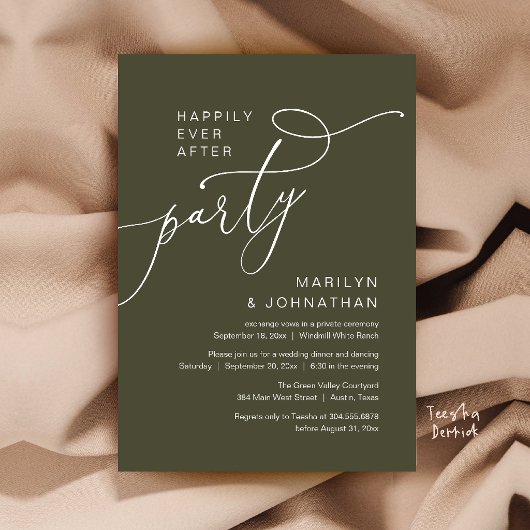 Feliciteite Party, Moderne Dinner Receptie Kaart