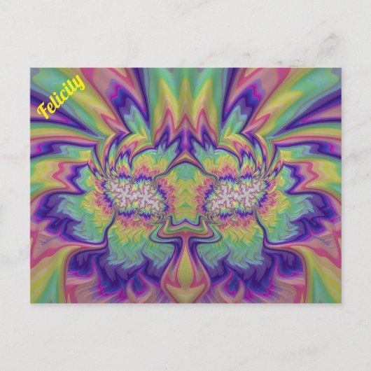 FELICITY ~ 3D Fractal Design Pattern ~ Meerkleurig Briefkaart (Voorkant)