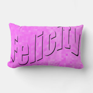 Felicity, Girls Name, Logo on Pink, Kussen