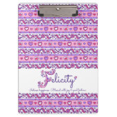 Felicity naam betekent harten letter F klembord (Voorkant)