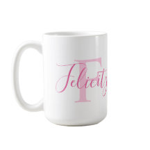 Felicity name betekent monogram roze tekst