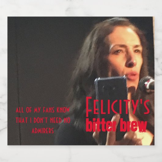 Felicity's Bitter Brew Label Bier Etiket (Enkel label)