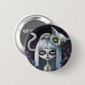 Felina de los muertos ronde button 5,7 cm (Voorkant /achterkant)