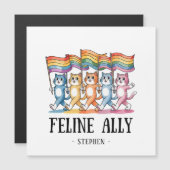 Feline Ally – Rainbow Cat LGBTQ Pride (Voorkant / Achterkant)