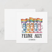 Feline Ally – Rainbow Cat LGBTQ Pride (Voorkant / Achterkant)