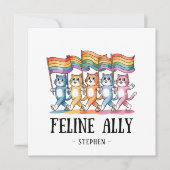 Feline Ally – Rainbow Cat LGBTQ Pride (Voorkant)