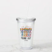 Feline Ally – Rainbow Cat LGBTQ Pride Acryl Drinkbeker (Achterkant)