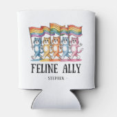 Feline Ally – Rainbow Cat LGBTQ Pride Blikjeskoeler (Achterkant)