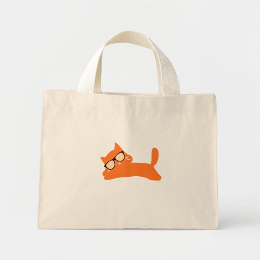 Feline art mini tote bag (Voorkant)