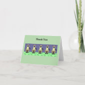 Feline Art Thank You Card – Siamese Cats on Grass Bedankkaart (Voorkant)