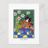 Feline Artist Fun Cat Painting Custom Briefkaart (Voorkant)