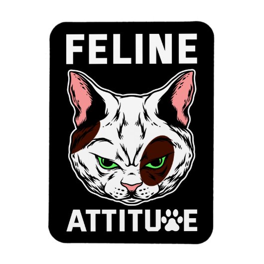 Feline Attitude Cat Mood Pet Character Magneet (Verticaal)