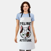 Feline Attitude Cat Mood Pet Character Schort (Gedragen)