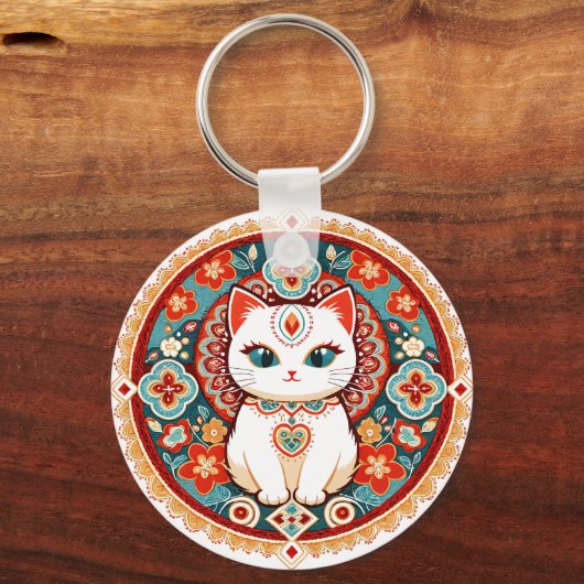 Feline Cat Sleutelhanger (Achterkant)