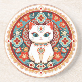 Feline Cat Zandsteen Onderzetter