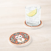 Feline Cat Zandsteen Onderzetter (Zijkant)