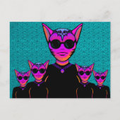 Feline character briefkaart (Voorkant)