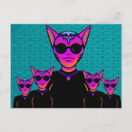 Feline character briefkaart