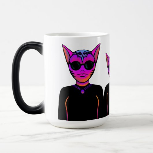 Feline character magische mok (Links)