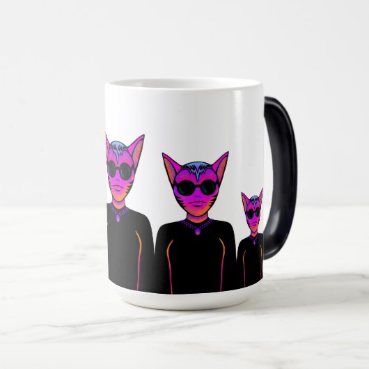 Feline character magische mok (Voorkant rechts)