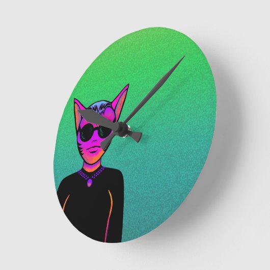 Feline character ronde klok (Hoek)